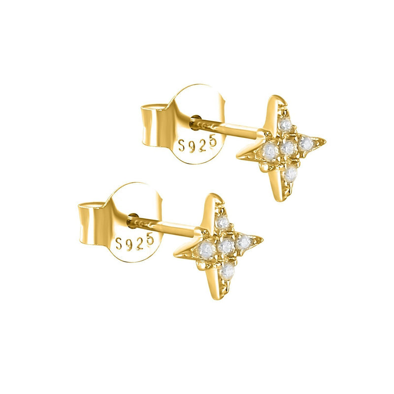 Star Stud Earrings, Mini earrings, 18k gold, Tiny earrings, Dainty earrings, anise earrings, minimalistic earring, Gift for her, North star LATUKI 