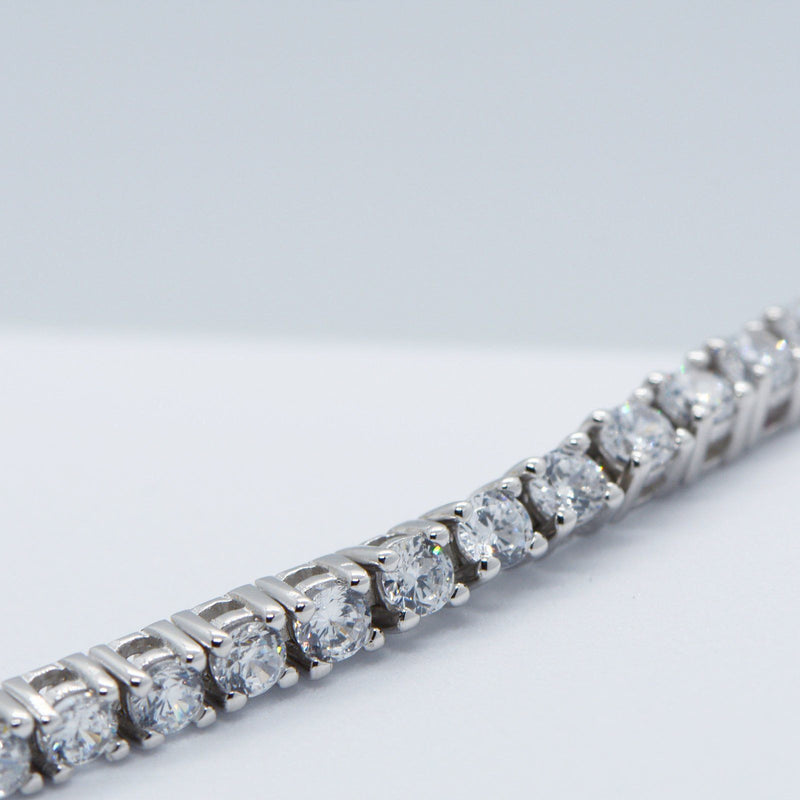 Tennis Bracelet Sterling Silver 925, Premium 3mm CZ Diamonds, Delicate Bracelet, Diamond Bracelet, 18K Gold Plated, Bracelet for Men/Women LATUKI 