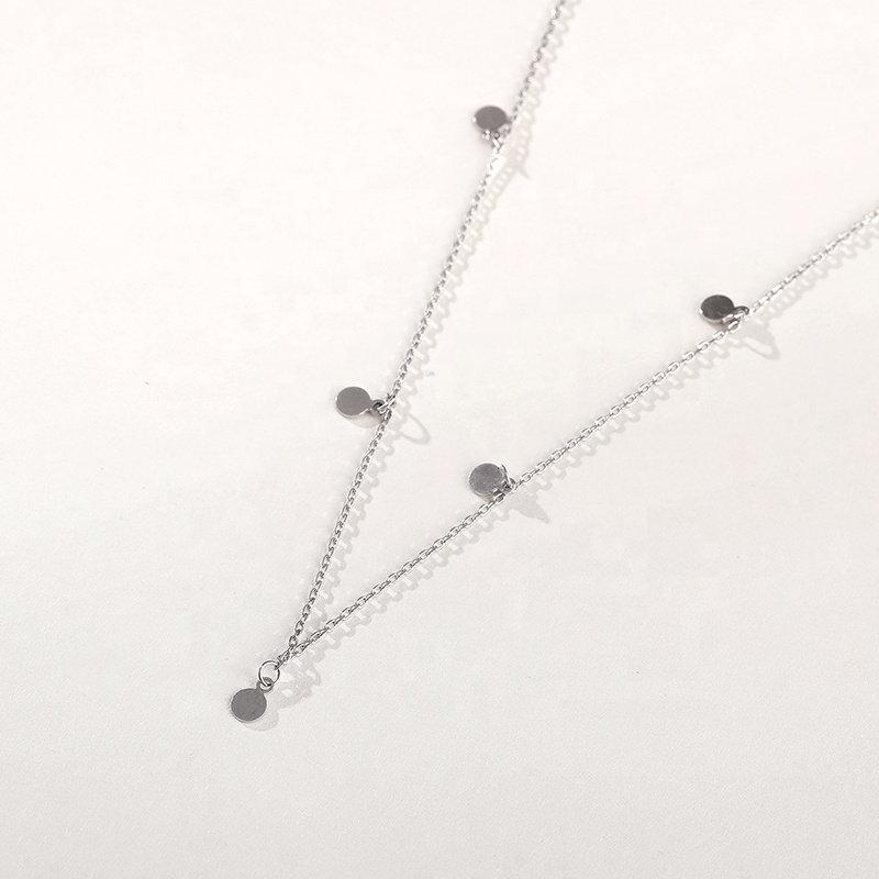 Tiny Disc Choker, Dainty Necklace, Sterling Silver, Layering Necklace, Minimalist Jewelry, Tiny Coins, Little Disc, Coin Layered Necklace LATUKI 